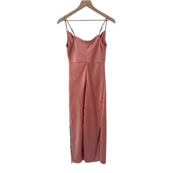 BHLDN Anthropologie Cali Satin Charmeuse Midi Slip Dress Sedona Sunset Size 2 - Picture 7 of 9